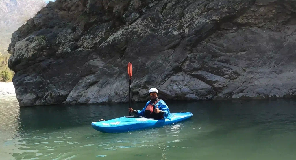 Kayaking in River