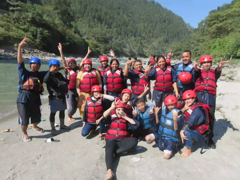 Rafing in Bhote Koshi Group Photo