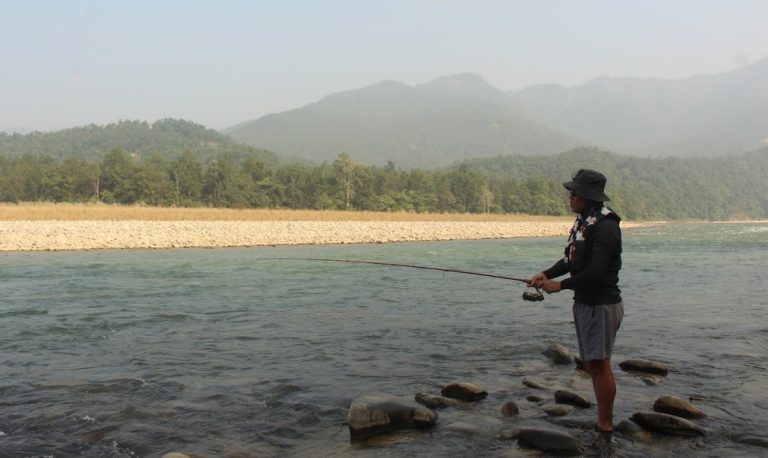 River fish catching