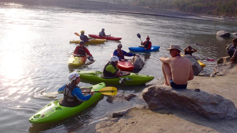 Kayaking on Sun Koshi river, Nepal