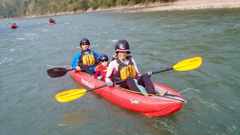 Kayaking on Sun Koshi river, Nepal